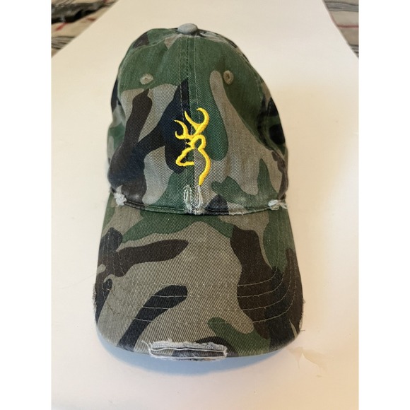 Browning Green Camo Adjustable Hat Cotton - Picture 1 of 5